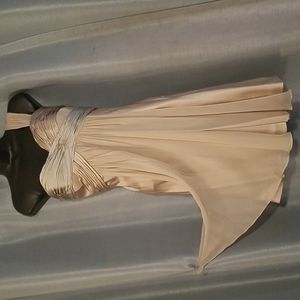 New Xeniya Size 2, Metalic Grecian Inspired Short Silk Dress